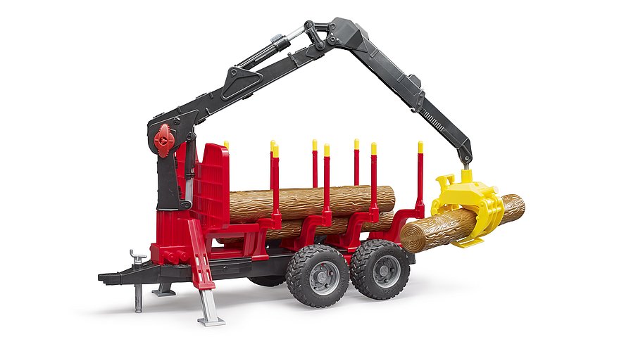 02252 Forestry trailer with loading crane and grab