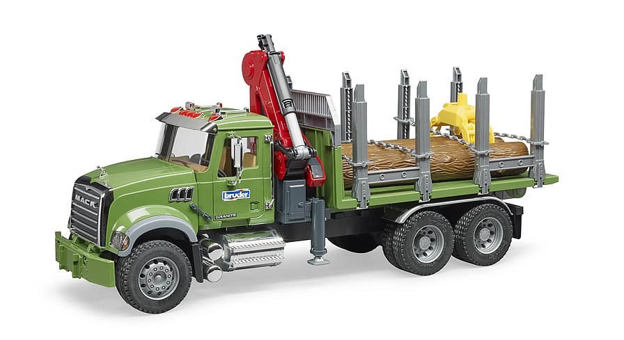 02824 MACK Granite Timber truck with 3 trunks