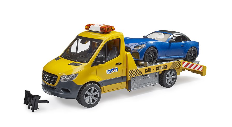 Voiture Bruder Camion de dépannage Mercedes Benz Sprinter, avec véhicule  Roadster et module son et lumière