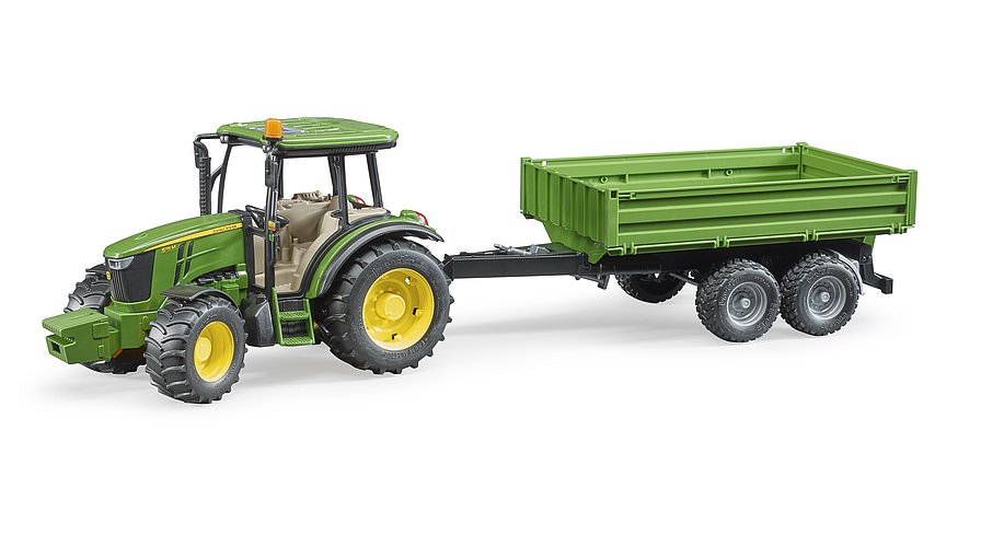 09816 John Deere 5115 M with tipping trailer